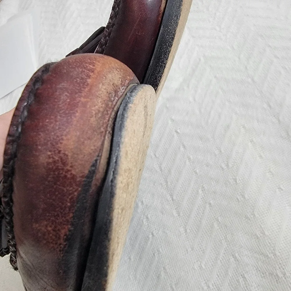 G.H. Bass‎ & Co Weejuns Layton Tassel Loafers Kiltie Burgundy Sz 10.5 E Made USA